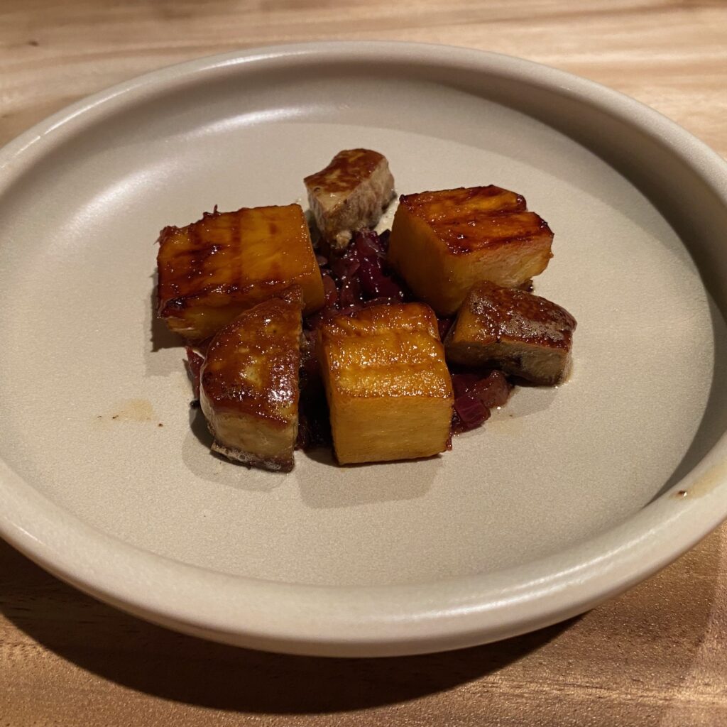 Gebakken foie gras met BBQ-ananas & whisky
